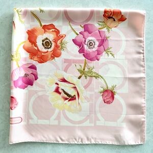 Salvatore Ferragamo Flower Silk Scarf